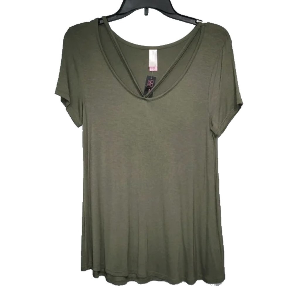 Flowy Scoop Neck Top Size XL